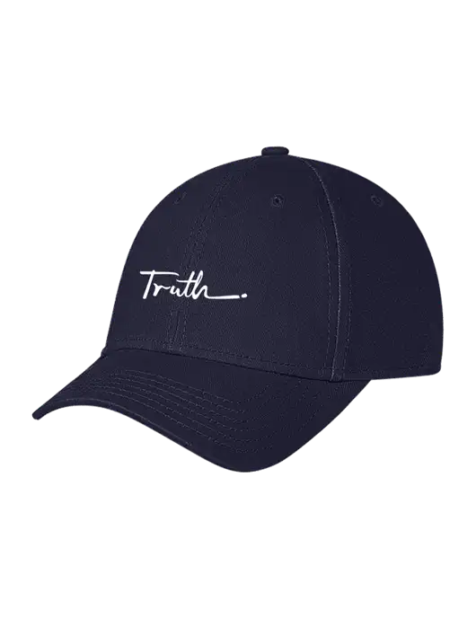 Navy Structured Soft Snap Closure Hook & Loop Cap w/Truth Logo