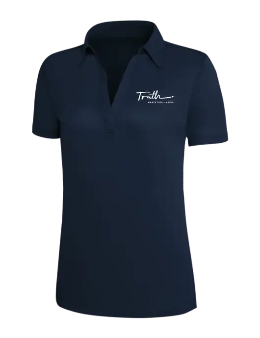 Navy Silk Touch Womens Performance Polo w/Truth Logo
