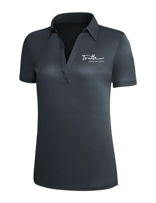 Dark Grey Silk Touch Womens Performance Polo w/Truth Logo