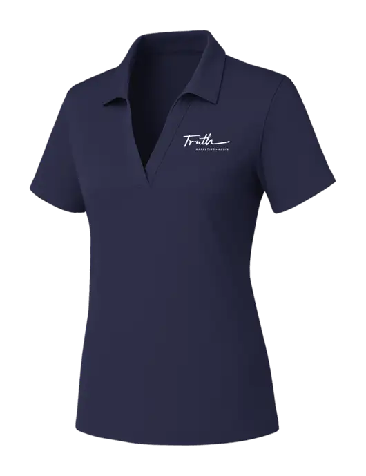 Womens Navy PosiCharge RacerMesh Polo w/Truth Logo