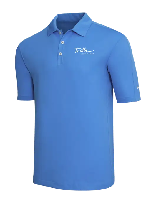 Nike Light Royal Blue Tech Sport Dri-FIT Polo w/Truth Logo