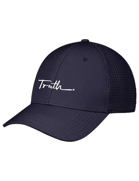 Navy Performance Stretchable Cap Hook & Loop w/Truth Logo