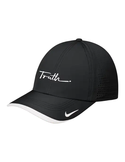 Nike Black/White Dri-FIT Perforated Performance Cap w/Truth Logo
