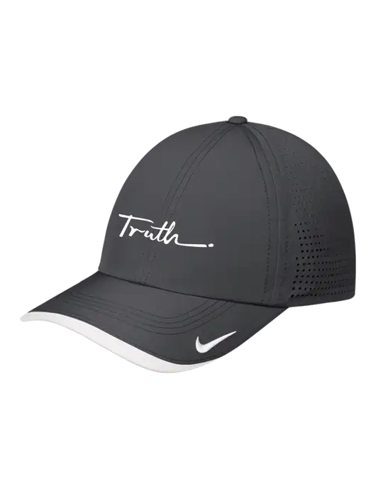 Nike Dark Grey/White Dri-FIT Perforated Performance Cap w/Truth Logo