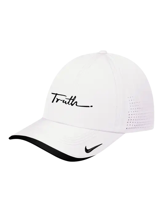 Nike White/Black Dri-FIT Perforated Performance Cap w/Truth Logo