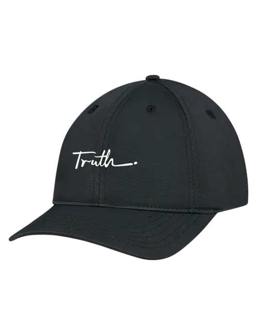 Black Nylon Twill Performance Cap w/Truth Logo