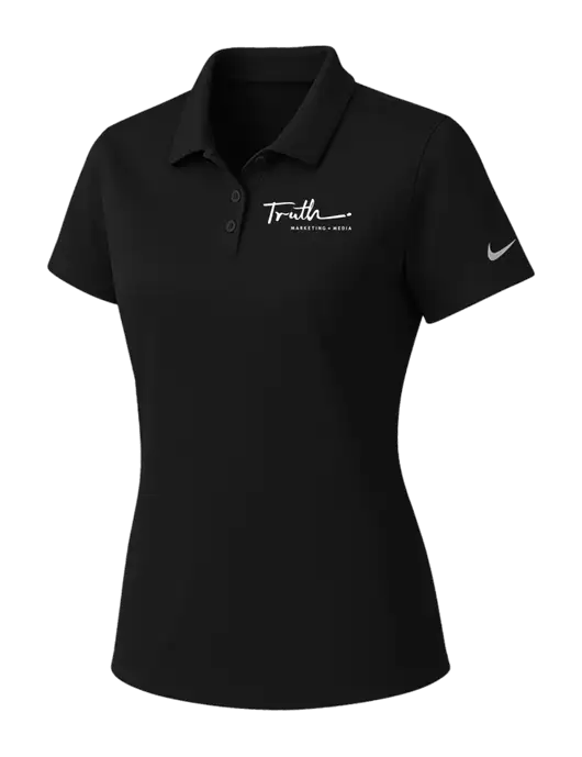 Nike Womens Black Dry Essential Solid Polo w/Truth Logo