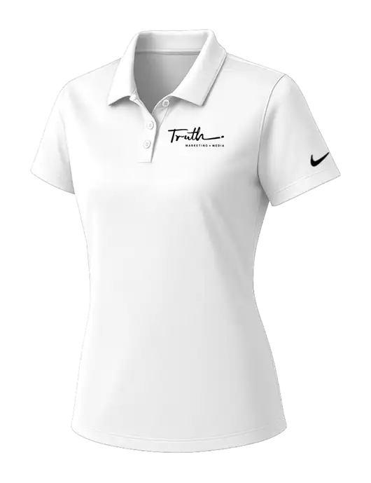 Nike Womens White Dry Essential Solid Polo w/Truth Logo