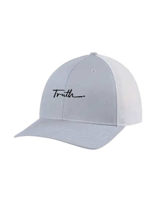 Richardson Adjustable Snapback Original 112 Trucker Cap Light Heather Grey w/White Mesh w/Truth Logo
