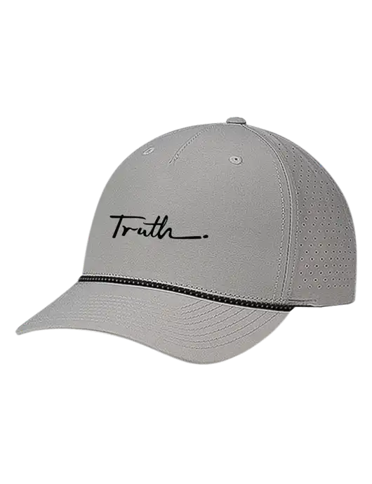 Richardson Laser Perf Performance Light Grey/Black-Grey Rope Cap w/Truth Logo