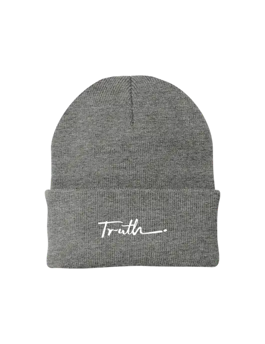 Medium Grey Heather Knit Cap w/Truth Logo