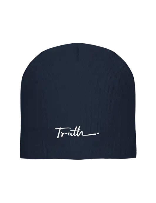 Solid Navy Element Knit Beanie w/Truth Logo