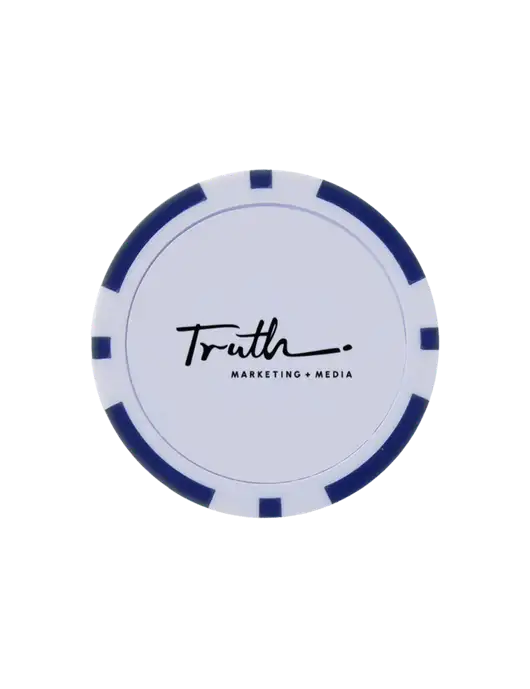 Dark Royal Poker Chip Ball Marker w/Truth Logo